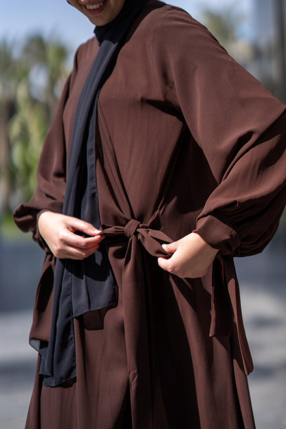 Brown Waist Ribbon Abayah